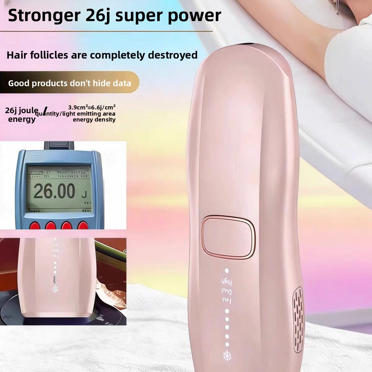 Dual Light IPL Hair Removal Device with Sapphire Cooling