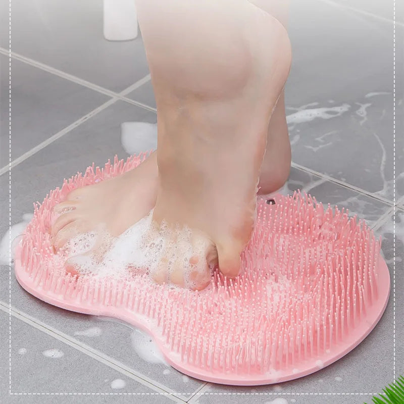 Exfoliating Shower Brush & Foot Massager Mat