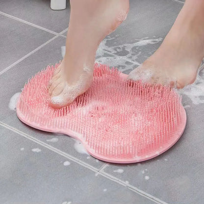 Exfoliating Shower Brush & Foot Massager Mat
