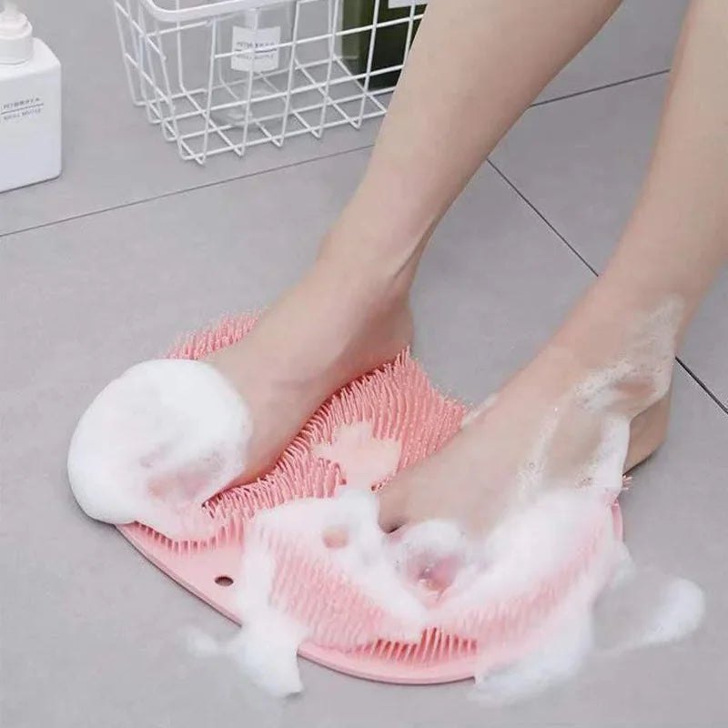 Exfoliating Shower Brush & Foot Massager Mat