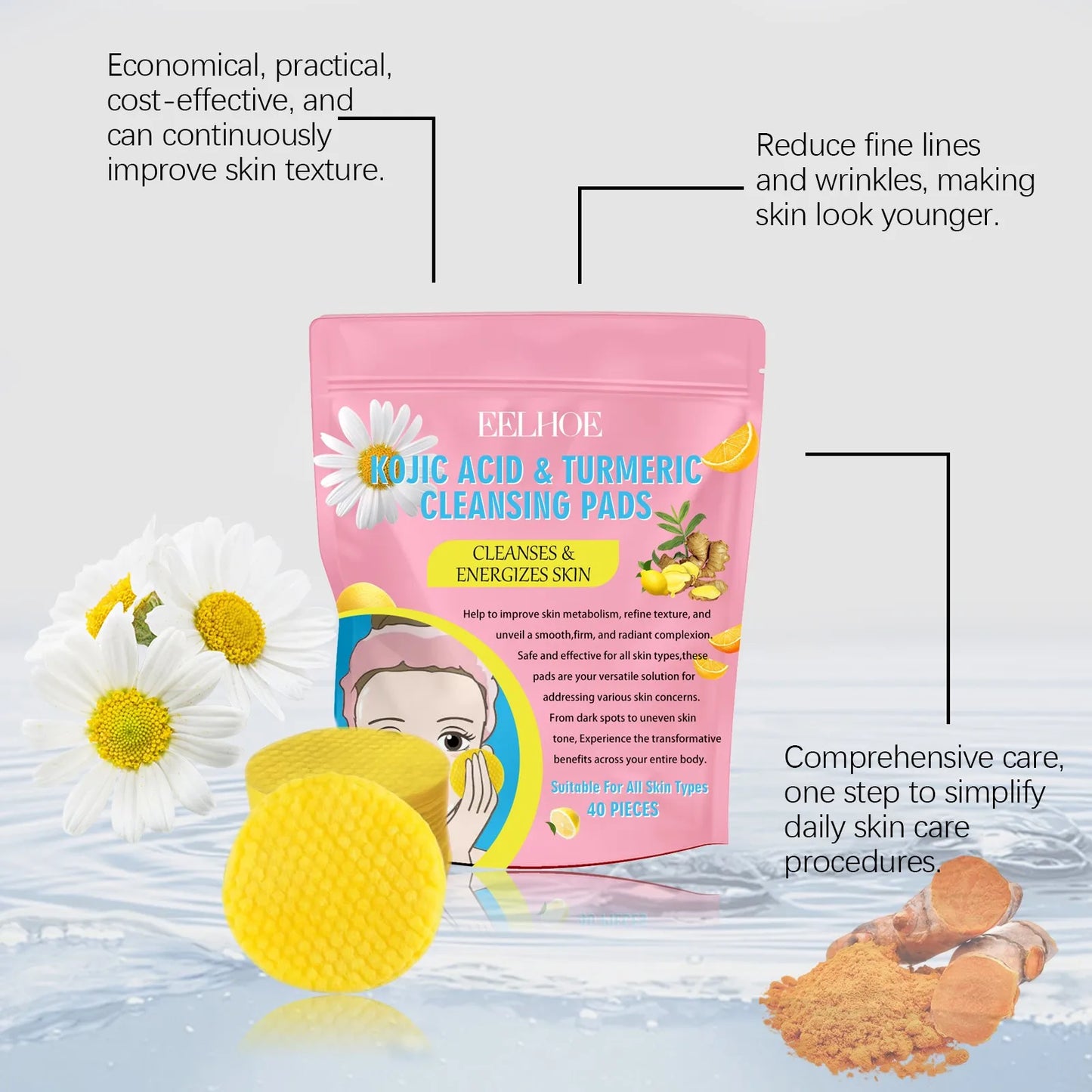 Turmeric Kojic Acid Exfoliating Pads