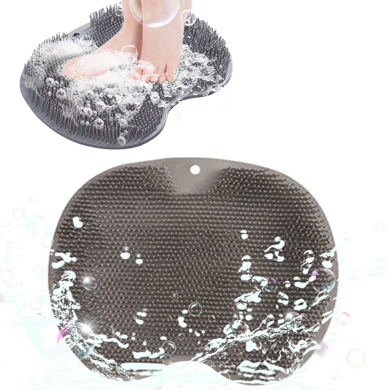 Exfoliating Shower Brush & Foot Massager Mat